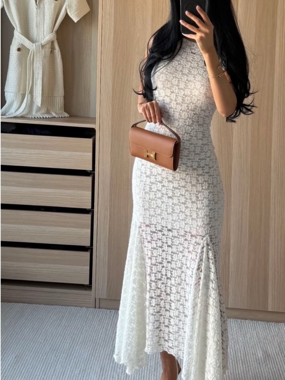 Zara White Lace Maxi Dress - Picture 7 of 7